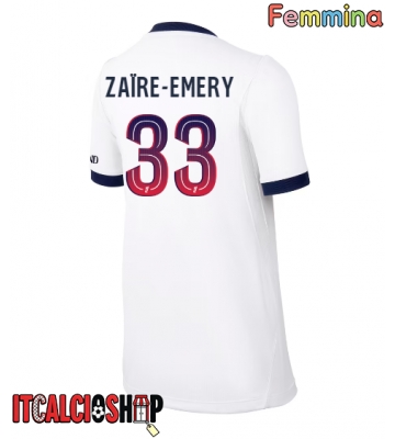 Paris Saint-Germain Warren Zaire-Emery #33 Seconda Maglia Femmina 2026-27 Manica Corta